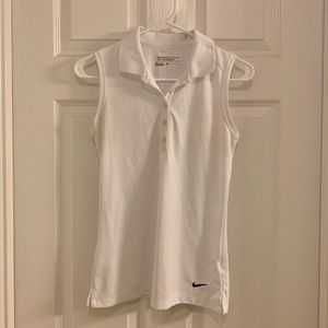 [3 FOR 25] Nike White button collared tank top
